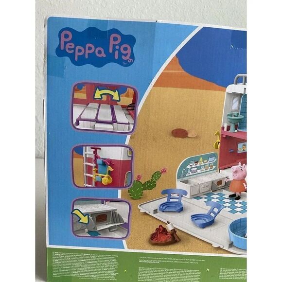 Peppa Pig Peppa’s Family MOTORHOME Vehicle To RV Playset With 4 Figures NEW - Picture 10 of 12